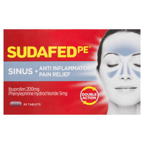 Sudafed PE Sinus + Anti Inflammatory Pain Relief Tablets
