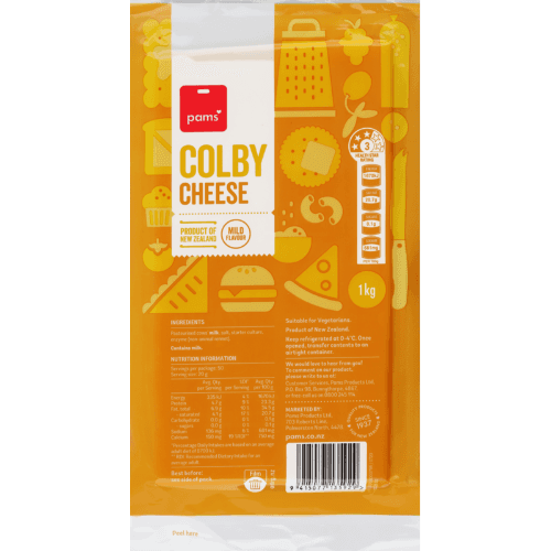 Pams Colby Cheese 1 kg