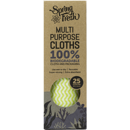 Spring Fresh 100% Biodegradable Multi Purpose Cloths