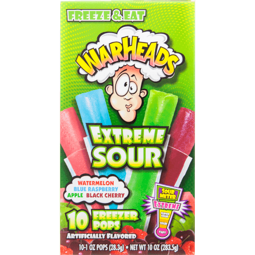 Warheads Extreme Sour Assorted Freezer Pops