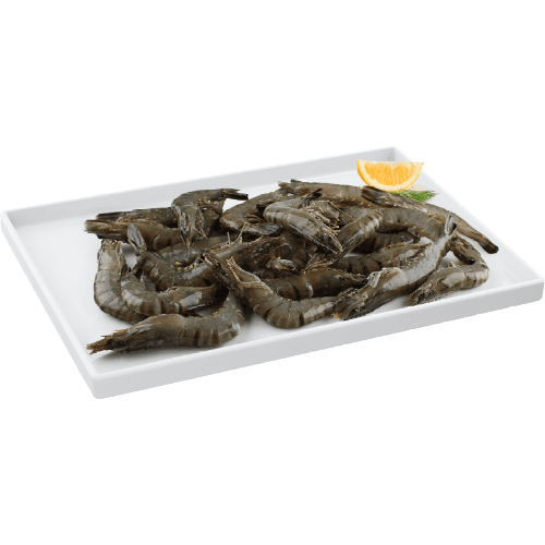 Black Tiger Whole Raw Prawns (Prefrozen)