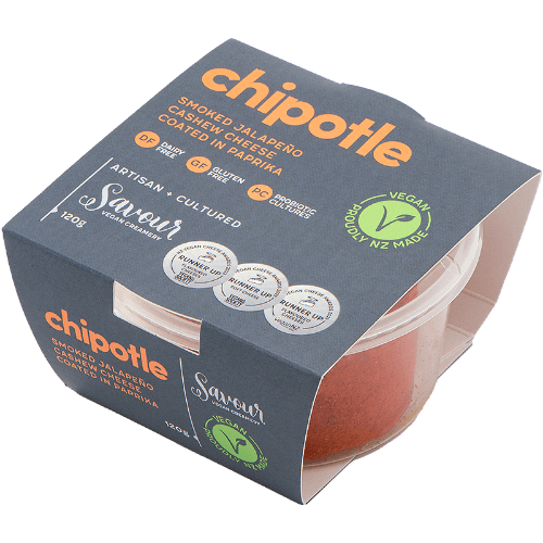 Savour Dairy Free Cheese Chipotle Smokey Jalapeno 120 g