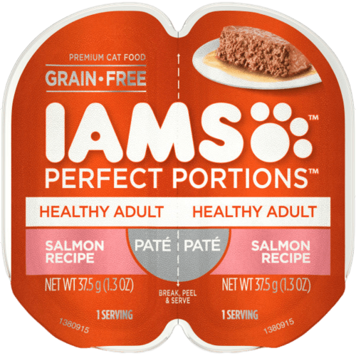 IAMS Perfect Portions Salmon Recipe Pate Healthy Adult Premium Cat Food 75 g