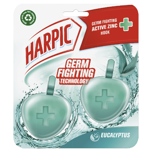 Harpic Eucalyptus Toilet Block Cleaner 2 × 35 g