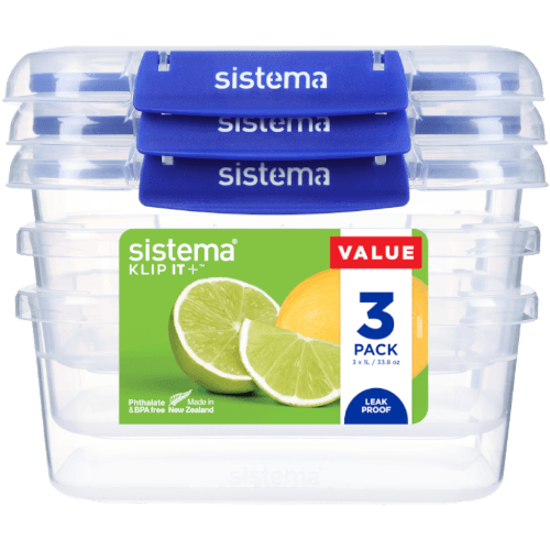 Sistema Klip It+ Rectangle Containers 1L