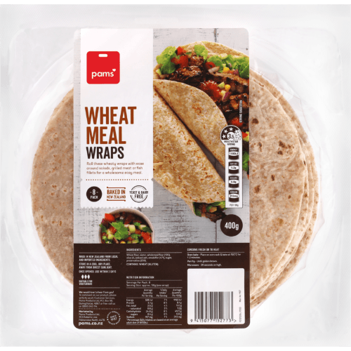 Pams Wheat Meal Wraps