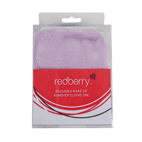 Korbond Redberry Reusable Make Up Remover Cloths 2 pack
