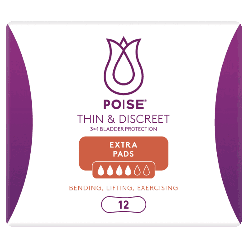 Poise Thin & Discreet Extra Pads 12 pack