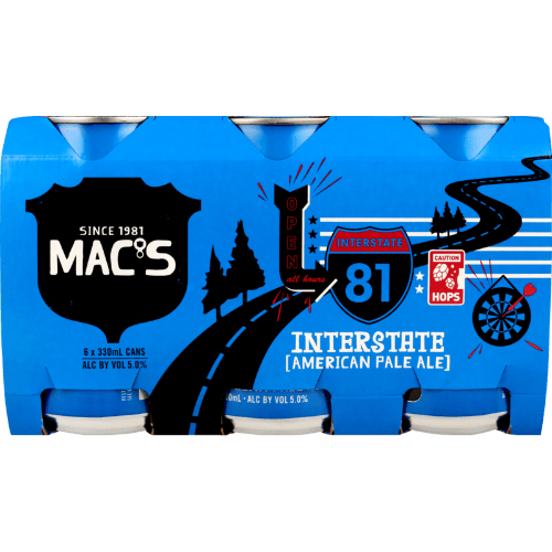 Mac's Interstate 81 American Pale Ale Cans 6 × 330 mL