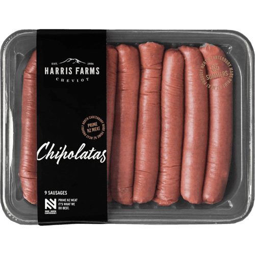 Harris Farms Chipolatas Sausages MAP 450 g