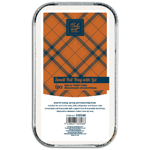 BakeArt Small Foil Tray With Lid