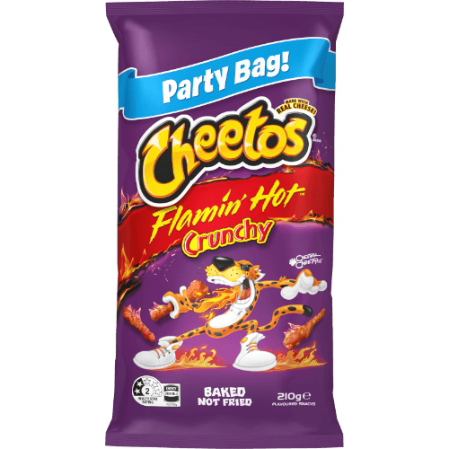 Cheetos Flamin' Hot Crunchy Corn Snacks Party Bag