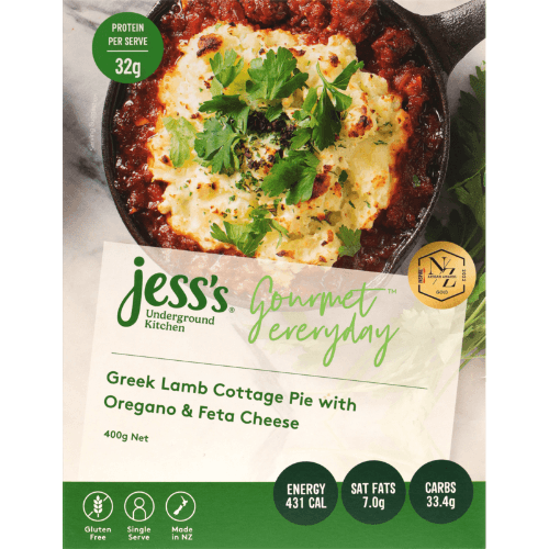 Jess's Underground Kitchen Gourmet Everyday Greek Lamb Cottage Pie