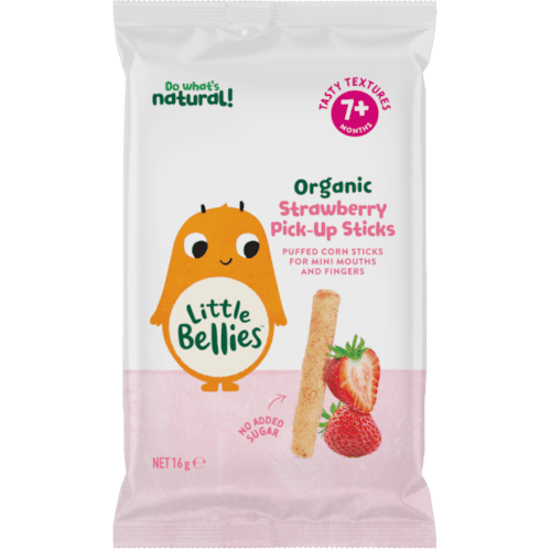 Little Bellies Organic Strawberry Pick-Up Sticks 7+ Months