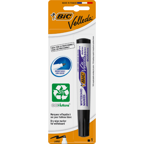Bic Velleda Black Fine Whiteboard Marker