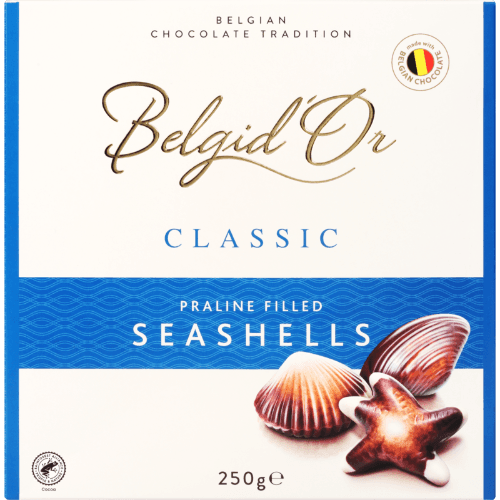 Belgdi'Or Classic Seashells With Hazelnut