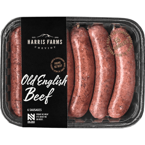 Harris Farms Old English Beef Sausages MAP