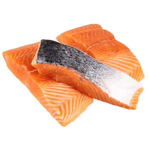 Frozen Salmon Skin On Bone Out Portion (Vac) per kg
