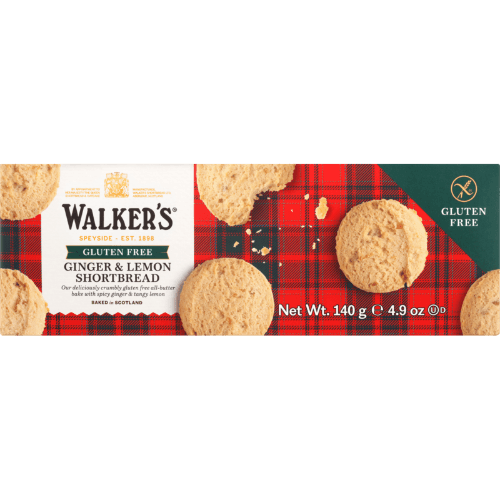 Walkers Gluten Free Ginger & Lemon Shortbread