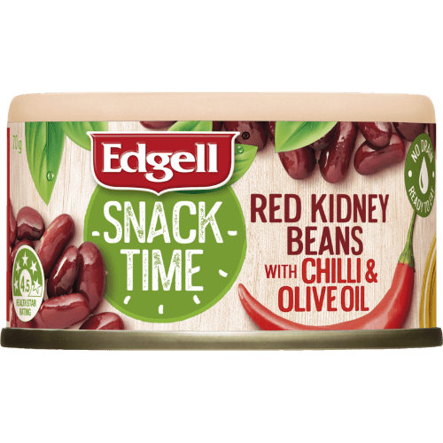 Edgell Snack Time Red Kidney Beans With Chilli & Olive Oil