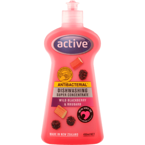 Active Concentrate Wild Blackberry & Rhubarb Antibacterial Dishwashing Liquid 400 mL