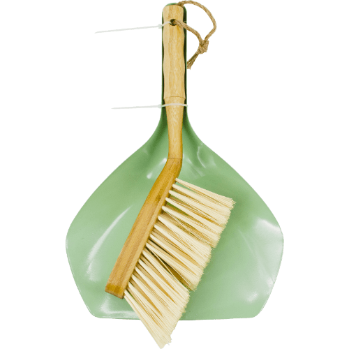 Real Value Bamboo Dustpan & Brush Set