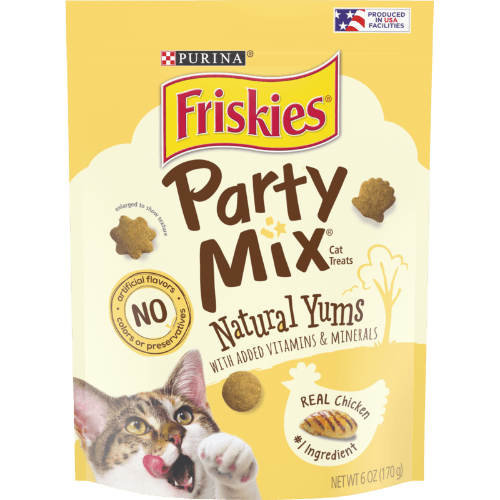 Purina Friskies Party Mix Natural Yums Chicken Cat Treats 170 g
