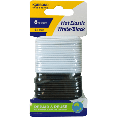 Korbond White/Black Hat Elastic