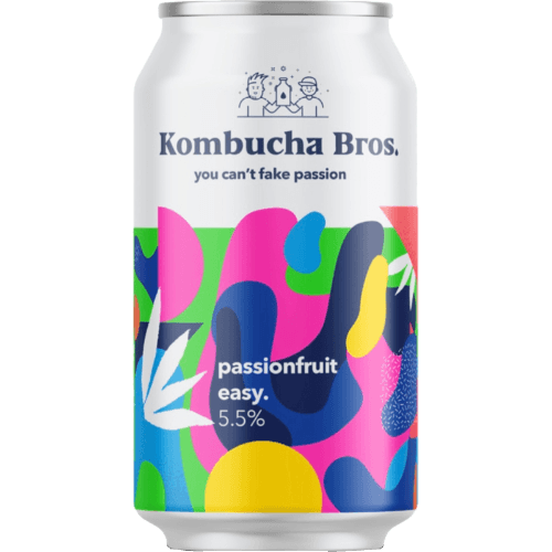 Kombucha Bros Easy Series Passionfruit Alcoholic Kombucha