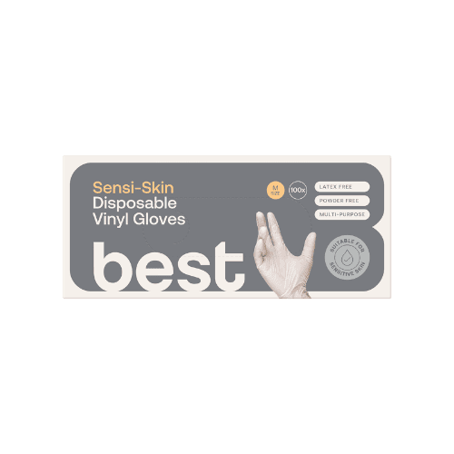 Best Sensi-Skin Disposable Vinyl Gloves Medium