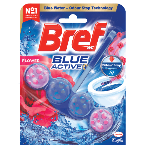 Bref Blue Active Flower Toilet Cleaner Block 50 g