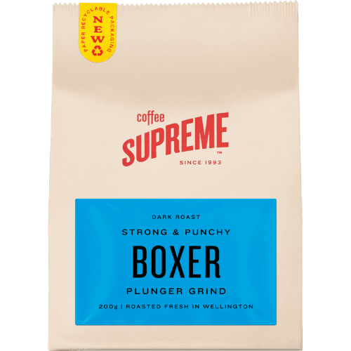 Coffee Supreme Boxer Plunger Grind Coffee 200 g