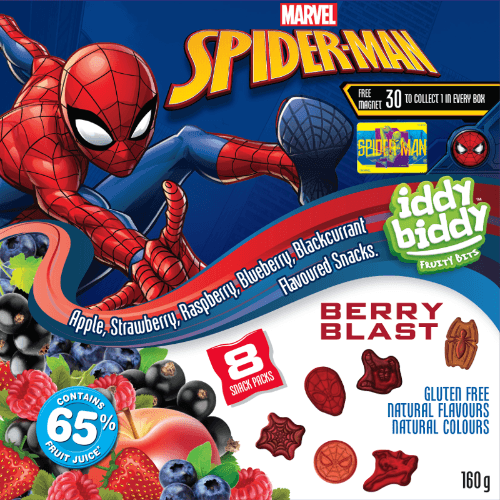 Iddy Biddy Marvel Spiderman Mixed Berry Flavoured Snacks