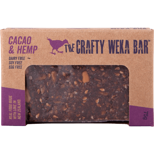 The Crafty Weka Bar Dairy Free Cacao & Hemp Muesli Bar