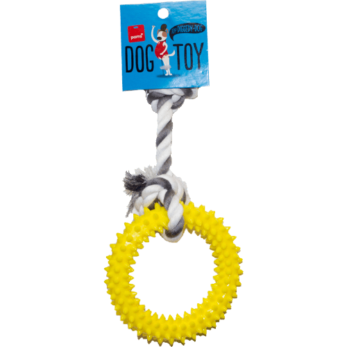 Pams Rope With Ring Dog Toy