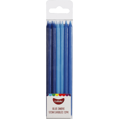 GoBake Blue Ombre Candles Long 12cm