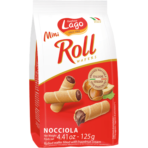 Lago Hazelnut Mini Wafer Rolls