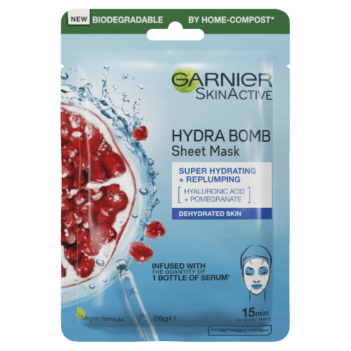 Garnier SkinActive Pomegranate + Hyaluronic Acid Hydra Bomb Tissue Mask