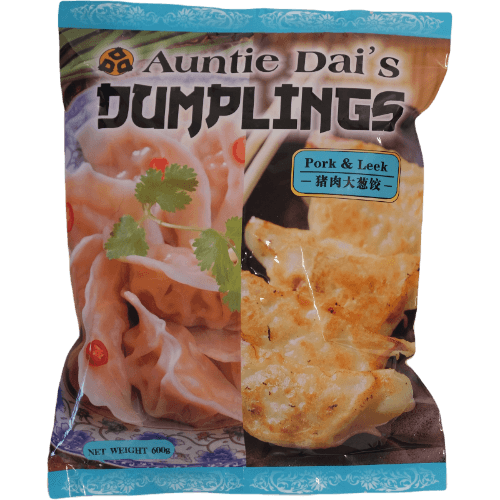 Auntie Dai's Pork & Leek Dumplings 600 g