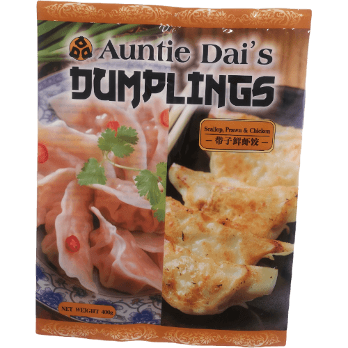 Auntie Dai's Scallop Prawn & Chicken Dumplings 400 g