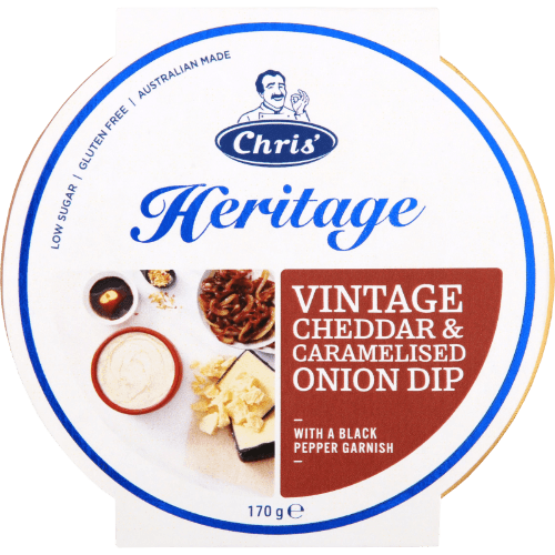 Chris' Heritage Vintage Cheddar & Caramelised Onion Dip