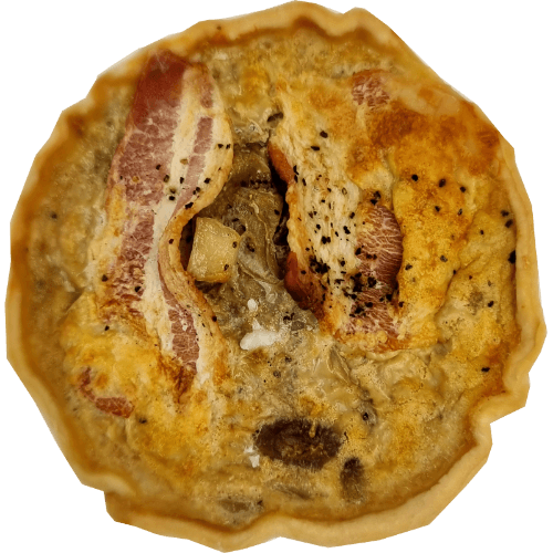 Rocket Kitchen Loose Mushroom & Bacon Quiche
