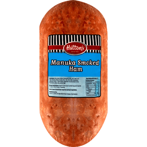 Hutton's Manuka Smoked Ham Oval per kg