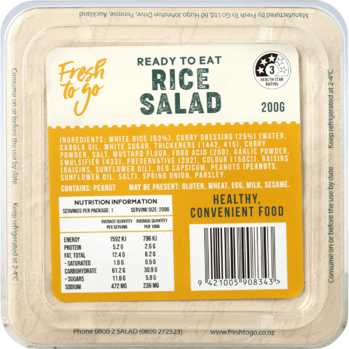 Fresh To Go Ready To Eat Rice Salad