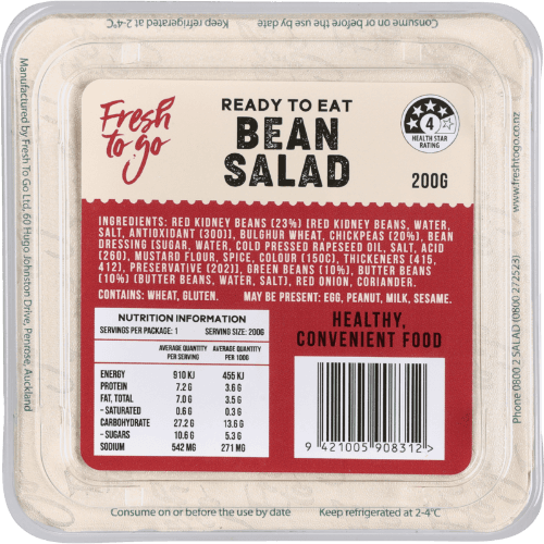 Fresh To Go Ready To Eat Bean Salad