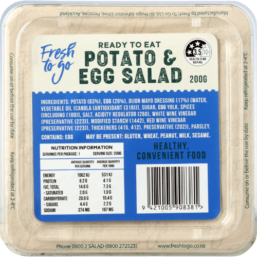 Fresh To Go Ready To Eat Potato & Egg Salad