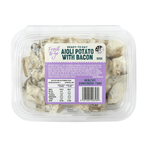 Fresh To Go Ready To Eat Aioli Potato With Bacon