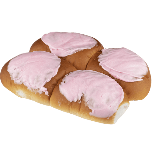 Raspberry Jam Iced Buns 4 pack