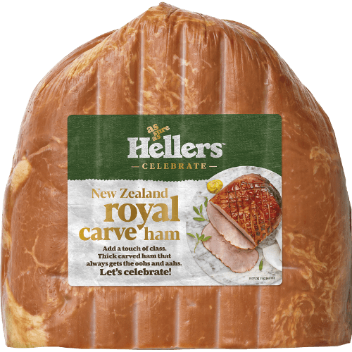 Hellers New Zealand Royal Carve Half Ham per kg