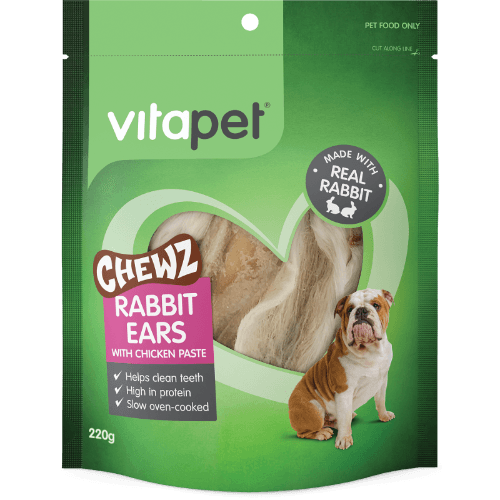 VitaPet Chewz Rabbit Ears with Chicken Paste Dog Treat